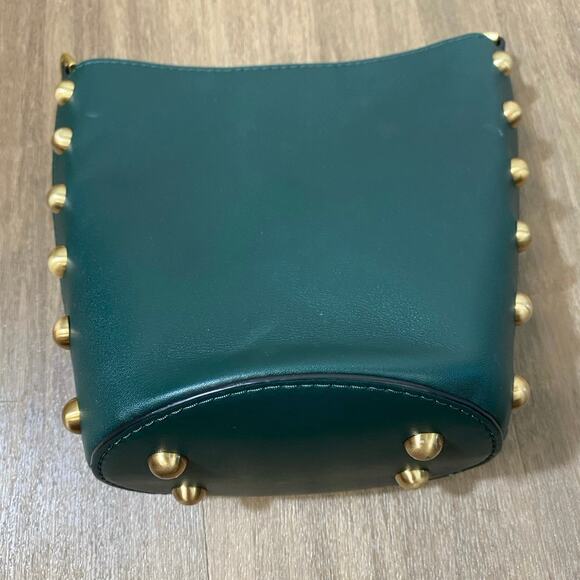 Flynn Dark Green Studded Handbag - Picture 3 of 8